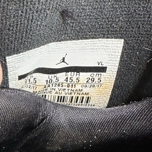 Mens 11.5 Nike Air Jordan 9 Retro RE2PECT Metal Baseball Cleats Black Jeter - Picture 8 of 8